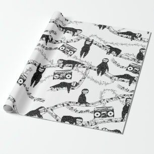 Schwarzweißmuster Geschenkpapier