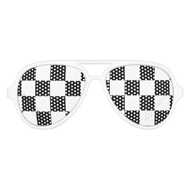 Schwarzweißmuster Partybrille (Vorderseite)
