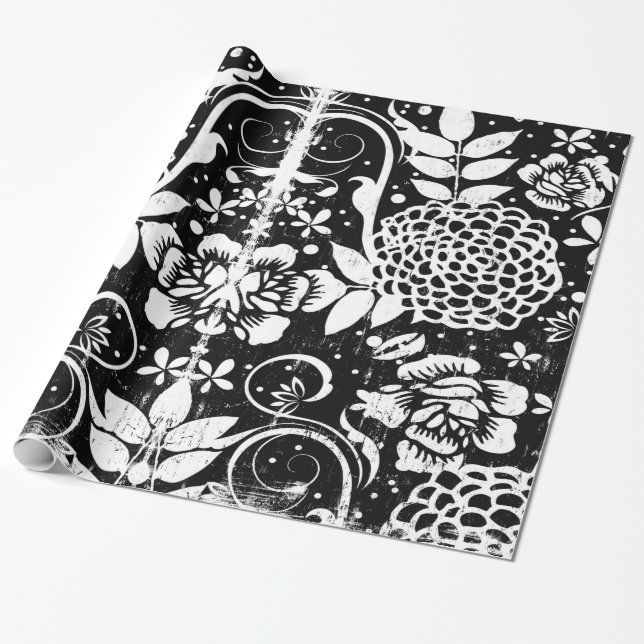 Schwarzweißpapier Geschenkpapier (Ungerollt)