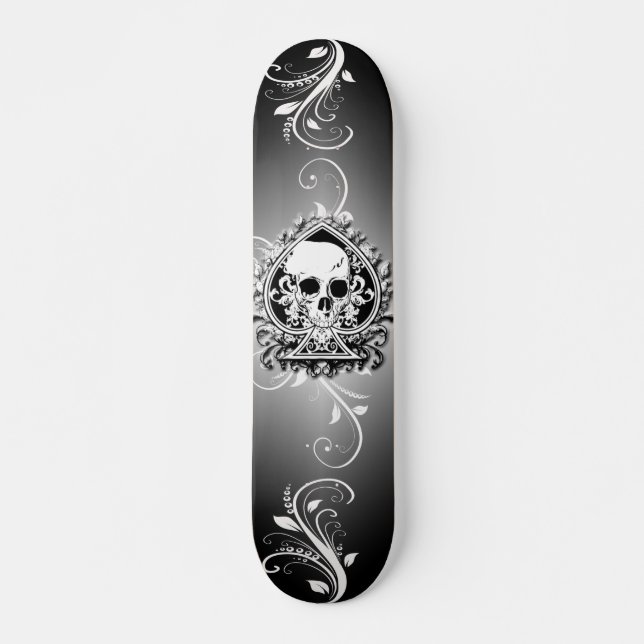 Schwarzweißplatte mit Skate Skateboard (Vorne)