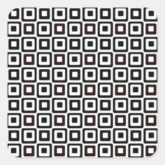 Schwarzweißplätze Quadratischer Aufkleber