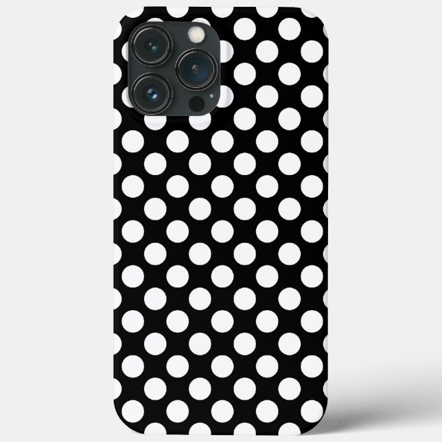 Schwarzweißpolka-Dot Case-Mate iPhone Hülle (Rückseite)