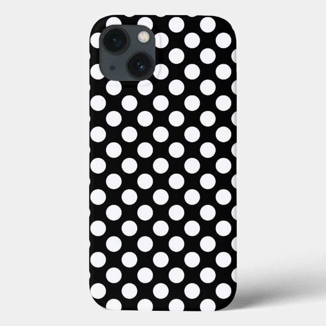 Schwarzweißpolka-Dot Case-Mate iPhone Hülle (Rückseite)