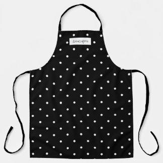 Schwarzweißpolka-Dot Schürze