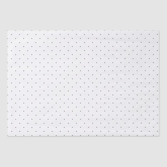 Schwarzweißpolka-Dot Seidenpapier (Vorderseite)
