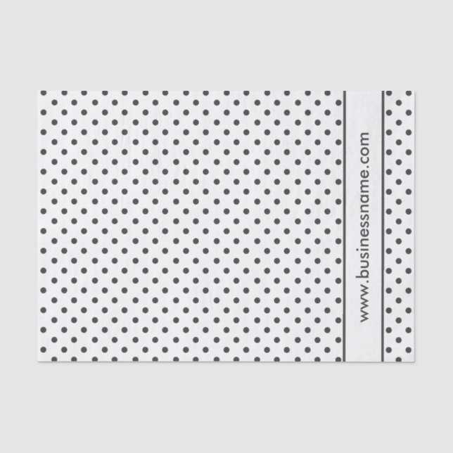 Schwarzweißpolka-Dot Seidenpapier (Vorderseite)