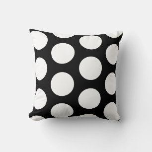 Schwarzweißpolka-Dotpilz Kissen
