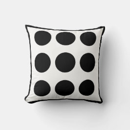 Schwarzweißpolka-Dotpilz Kissen
