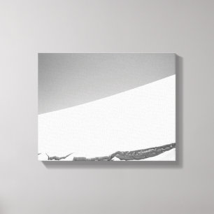Schwarzweißrand eines weißen Sanddünens 11x14 Leinwanddruck