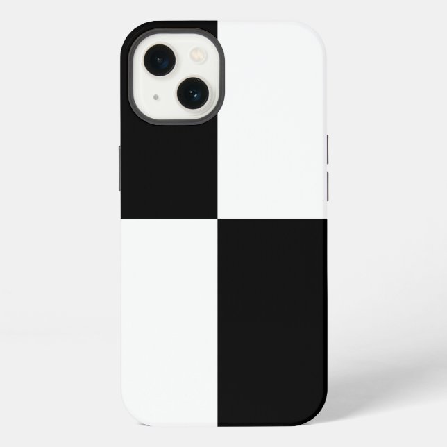 Schwarzweißrechtecke iPhone Hülle (Rückseite)