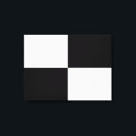 Schwarzweißrechtecke Leinwanddruck<br><div class="desc">Ein fett kariertes Muster aus zwei schwarzen und zwei weißen Rechtecken bildet dieses saubere digitale Design. Wenn Sie dem Design ein Monogramm oder Bild hinzufügen möchten,  klicken Sie auf die Schaltfläche "Anpassen!". Digitales Bild. Copyright © 2011 Claire E. Skinner. Alle Rechte vorbehalten.</div>
