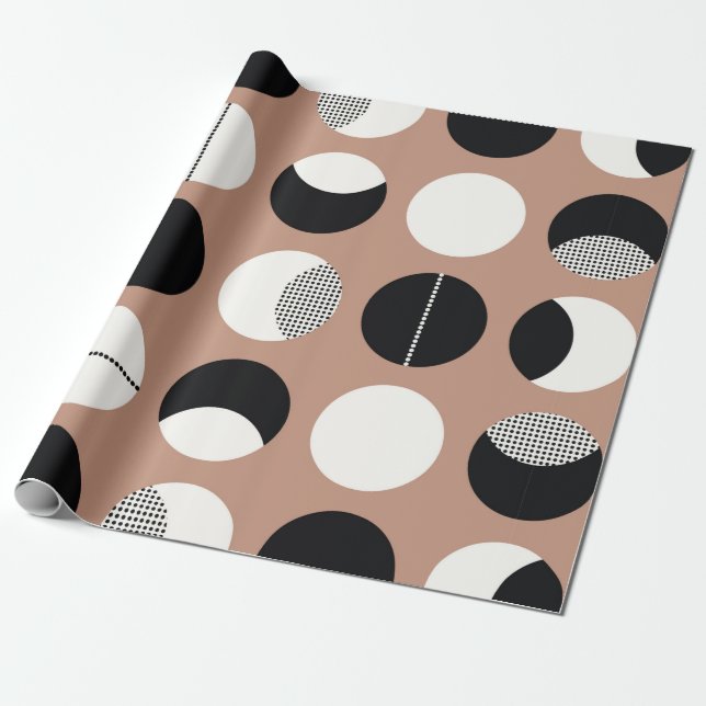Schwarzweißringe - nahtloses Muster Geschenkpapier (Ungerollt)