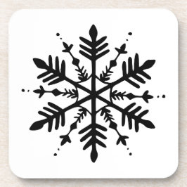 Schwarzweißschneeflocke Getränkeuntersetzer