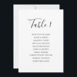 Schwarzweißsitzkarte. Moderne Hochzeit Einladung<br><div class="desc">Schwarz-Weiß-Hochzeitskarte. Sie können die Anzahl der Tabellen und Namen ändern und so viele Tischkarten wie nötig erstellen. Legen Sie sie getrennt in den Warenkorb. Bitte kontaktieren Sie mich, wenn Sie zusätzliche Artikel benötigen.</div>