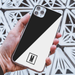 Schwarzweißspaltung Benutzerdefinierte Monogramm Case-Mate iPhone Hülle
