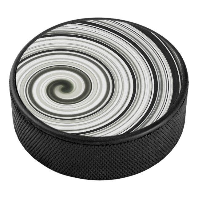 Schwarzweißspirale Eishockey Puck (3/4)