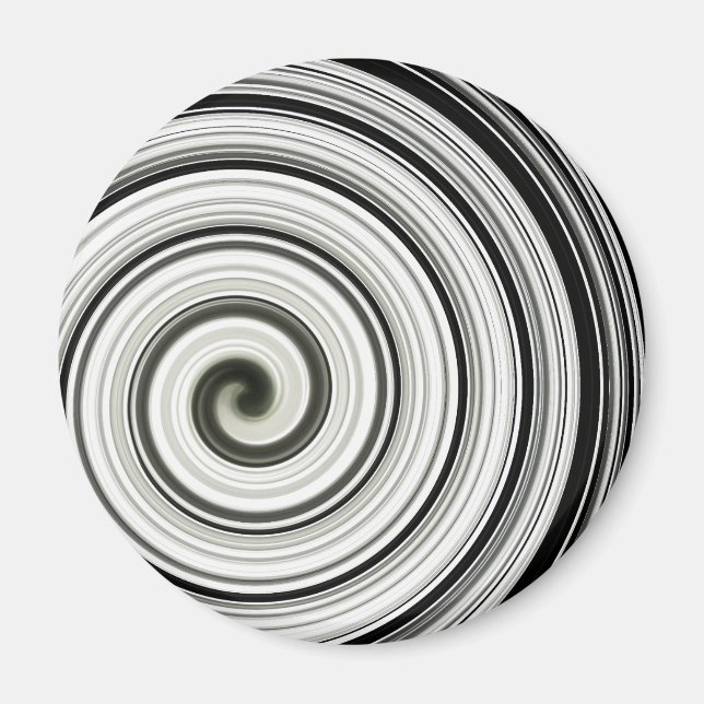 Schwarzweißspirale Magnet (Vorne)