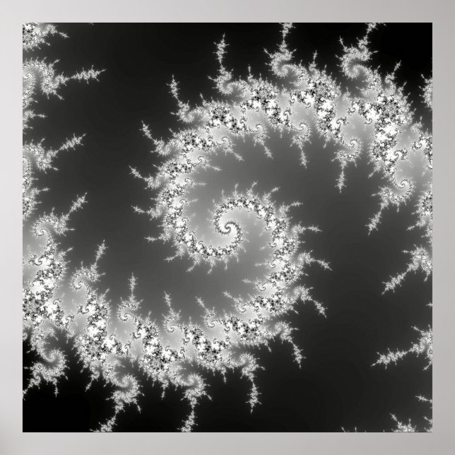 Schwarzweißspirale Poster (Vorne)