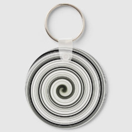 Schwarzweißspirale Schlüsselanhänger