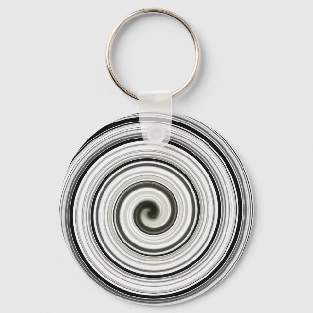 Schwarzweißspirale Schlüsselanhänger (Vorderseite)