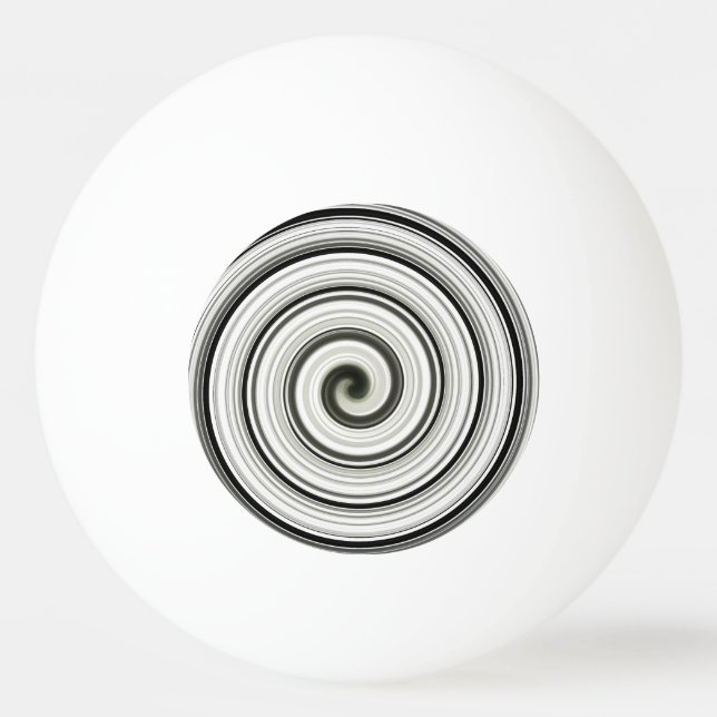 Schwarzweißspirale Tischtennisball (Vorderseite)