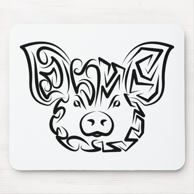 Schwarzweißstäbchen Mousepad (Vorne)