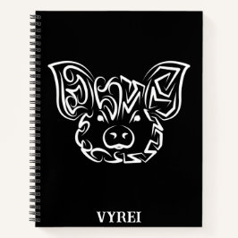 Schwarzweißstäbchen Notizbuch