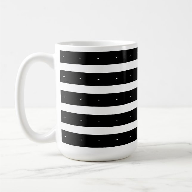 Schwarzweißstreifen Kaffeetasse (Links)