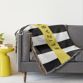 Schwarzweißstreifen, Streifen, Linien, Ihr Name Decke
