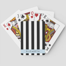 Schwarzweißstreifen, Streifen, Linien, Ihr Name Spielkarten