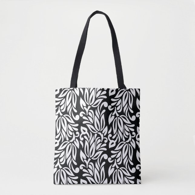 Schwarzweißtextilien. Tasche (Vorderseite)