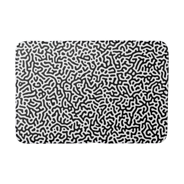 Schwarzweißturing-Motiv Badematte (Vorderseite)
