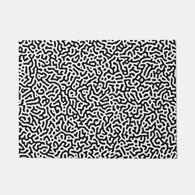 Schwarzweißturing-Motiv Fußmatte (Vorderseite)