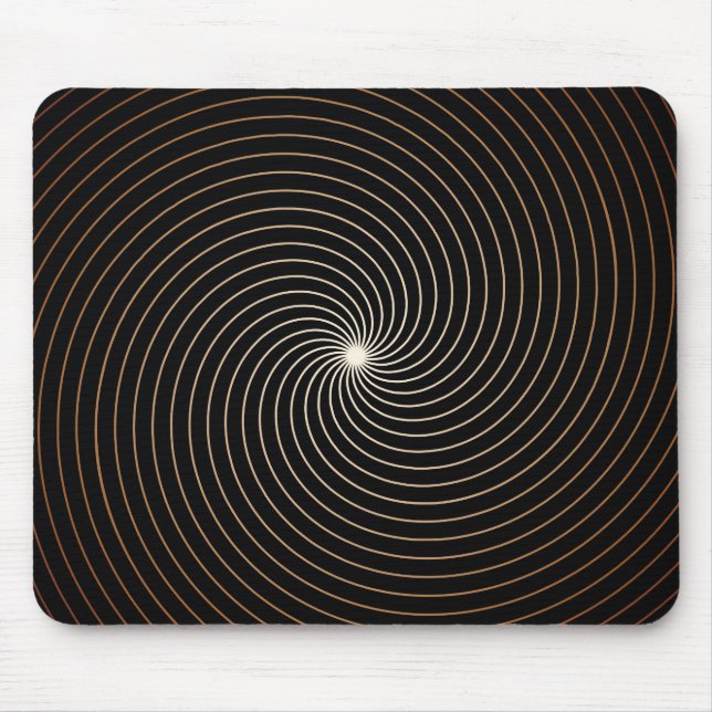 Schwarzweißwirbel mit Tan-Gradation Mousepad (Vorne)