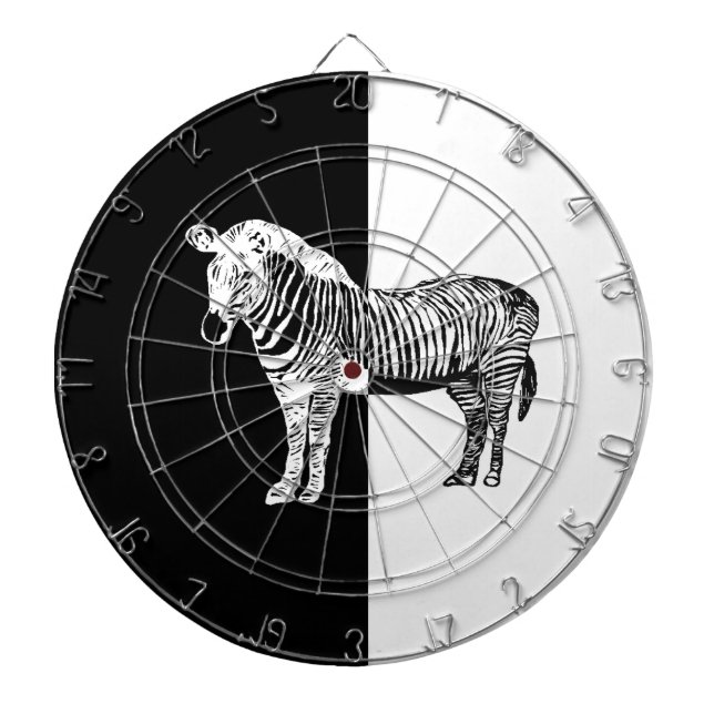 Schwarzweißzebra Dartscheibe (vorne)
