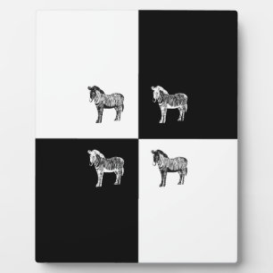 Schwarzweißzebra Fotoplatte