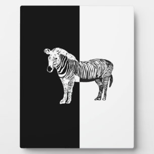 Schwarzweißzebra Fotoplatte