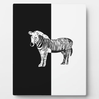 Schwarzweißzebra Fotoplatte