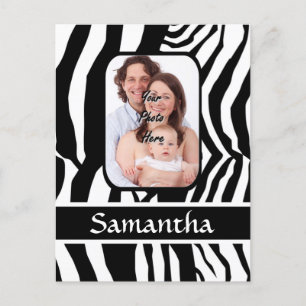Schwarzweißzebradruck Postkarte