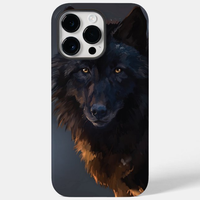 Schwarzwolf Case-Mate iPhone 14 Pro Max Hülle (Rückseite)