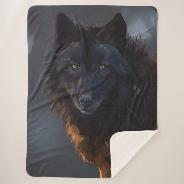 Schwarzwolf Sherpadecke (Vorderseite)