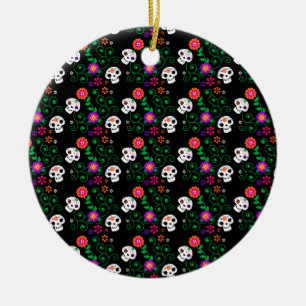 Schwarzzucker-Schädel Keramikornament