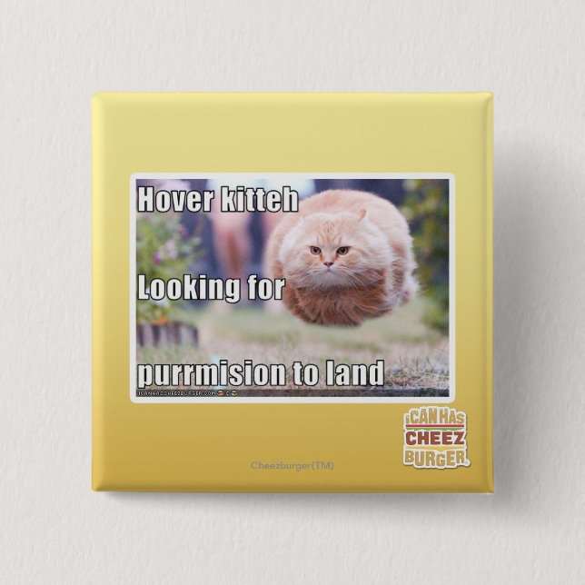 Schwebeflug kitteh button (Vorderseite)