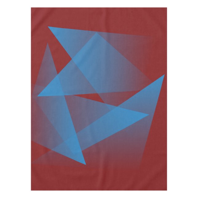 Schwebende blaue Fragmente Tischdecke (Vorderseite)