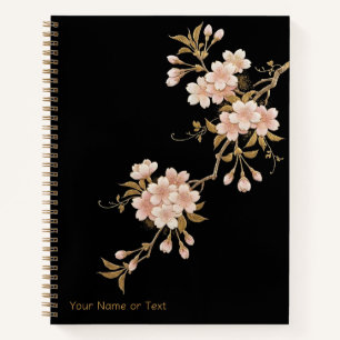 Schwebende Blüten: Der Maki-e-Stil Sakura & Gold Notizbuch