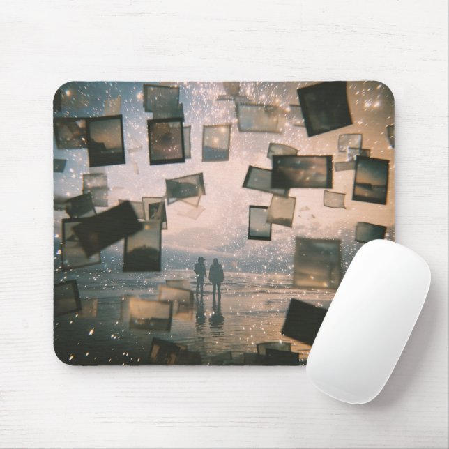 Schwebende Erinnerungen am Meer Mousepad (Mit Mouse)