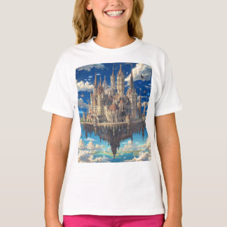 Schwebende Fantasy-Burg in den Wolken | Himmlisch T-Shirt