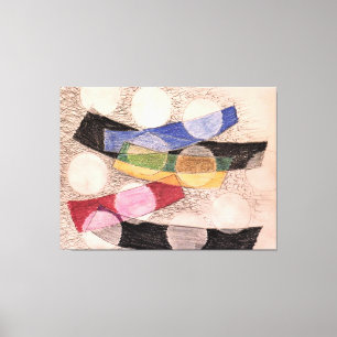 Schwebende Formen, abstrakte Kunst, Leinwanddruck