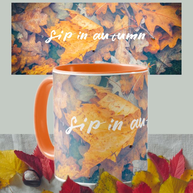Schwebende Herbstblätter Tasse (Von Creator hochgeladen)