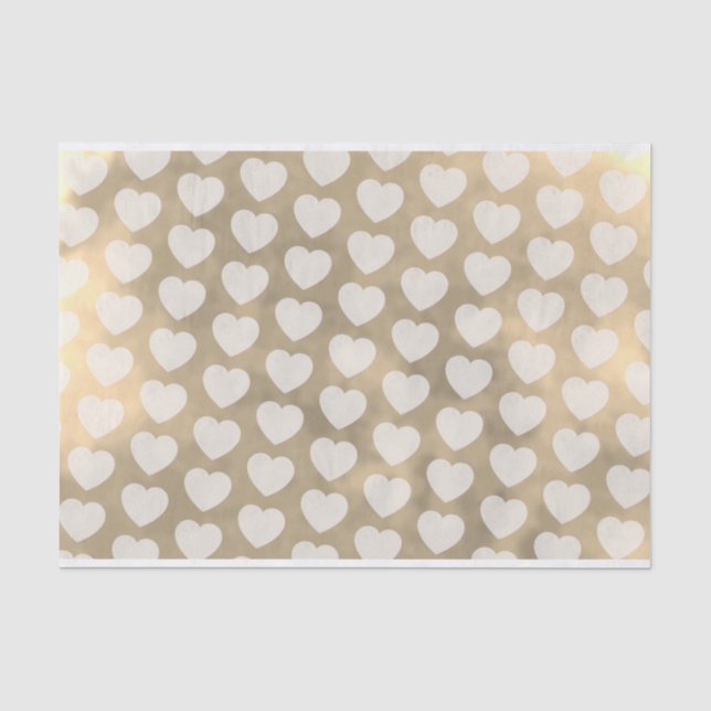 Schwebende Herzen auf goldenen Wolken Hochzeit Rom Seidenpapier (Vorderseite)